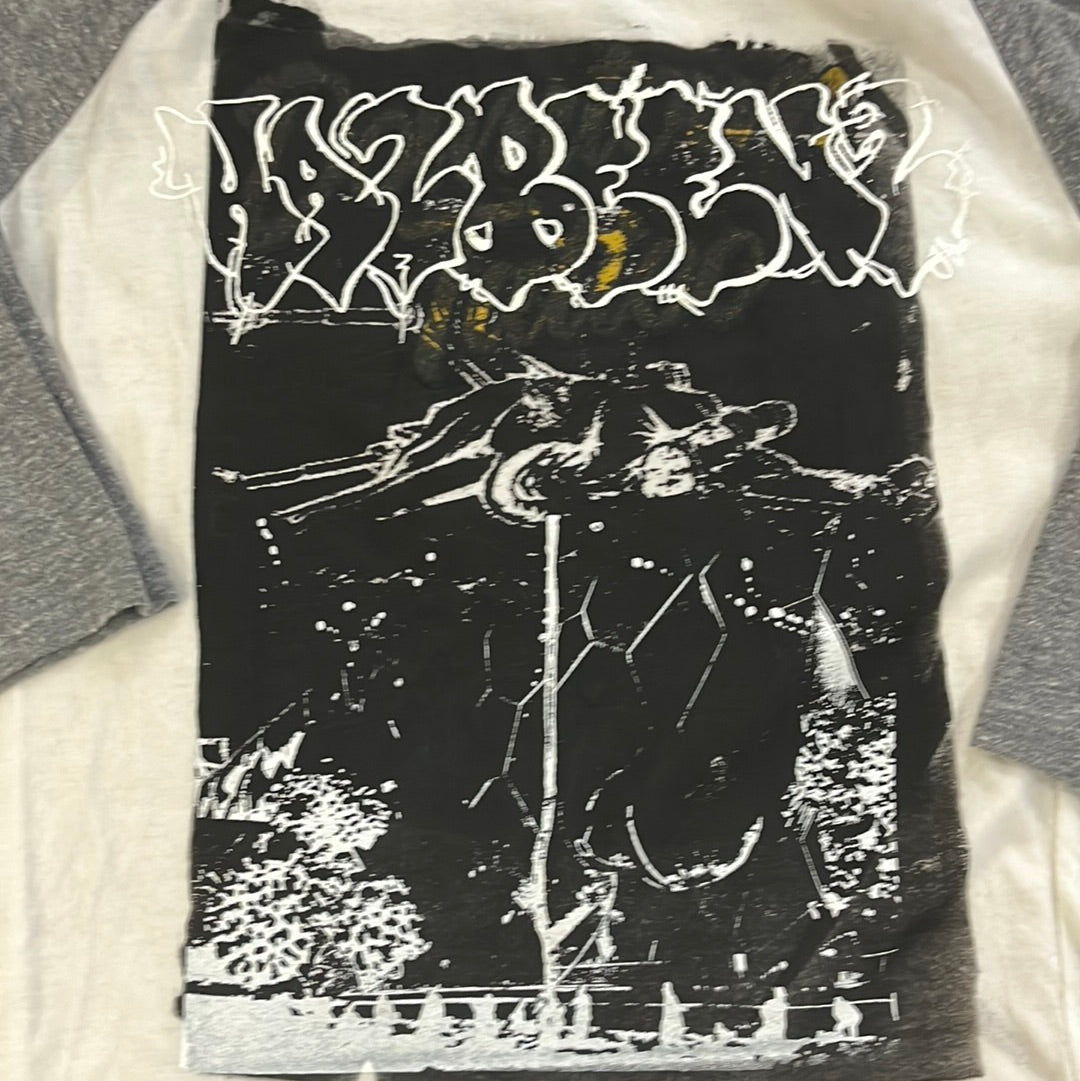 Hasbeenz Upcycled Raglan w/ Graffiti Art Graphic