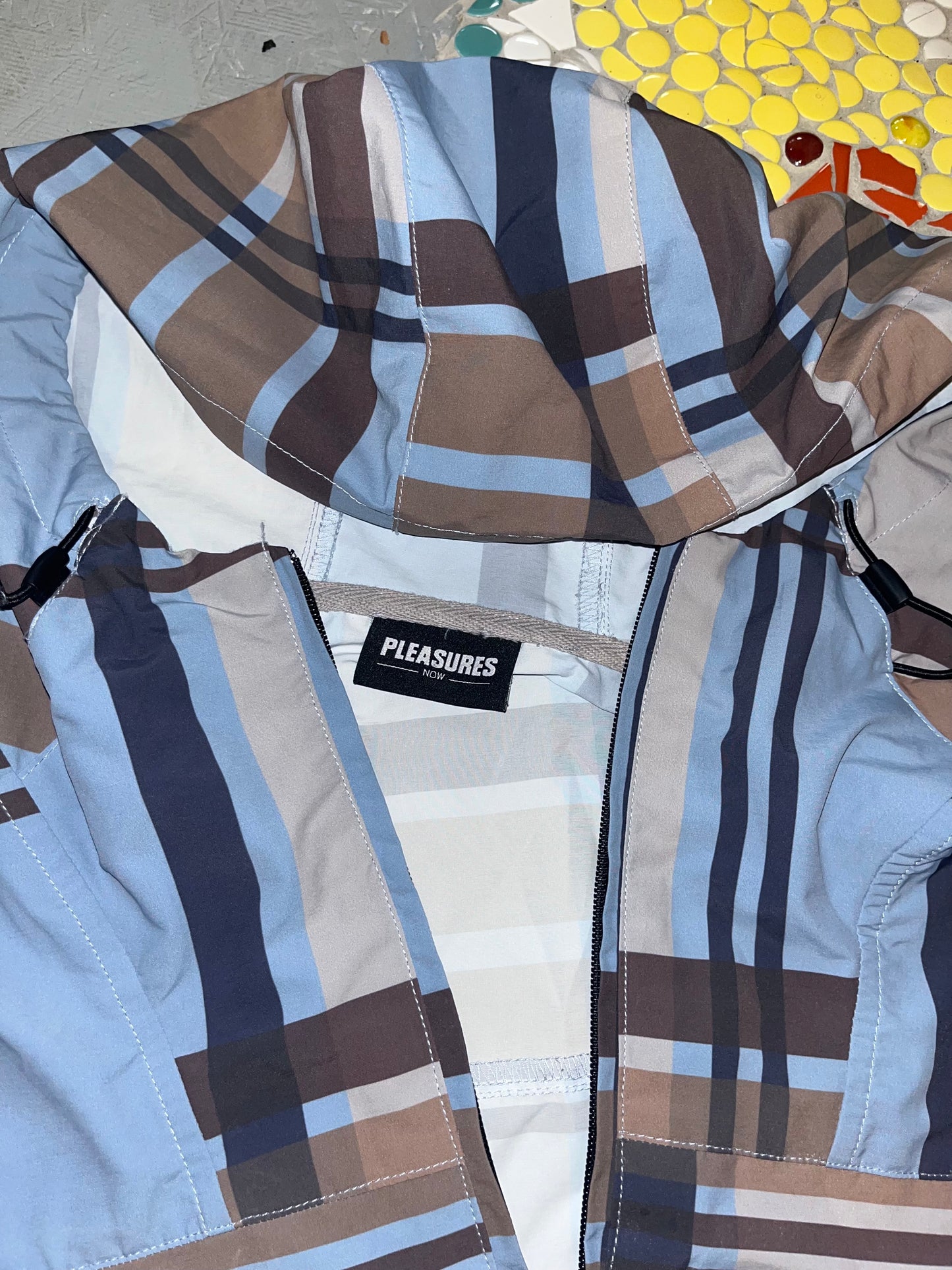 pleasures plaid pullover jacket