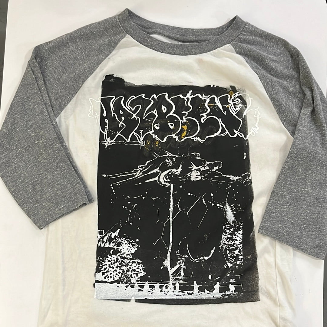 Hasbeenz Upcycled Raglan w/ Graffiti Art Graphic