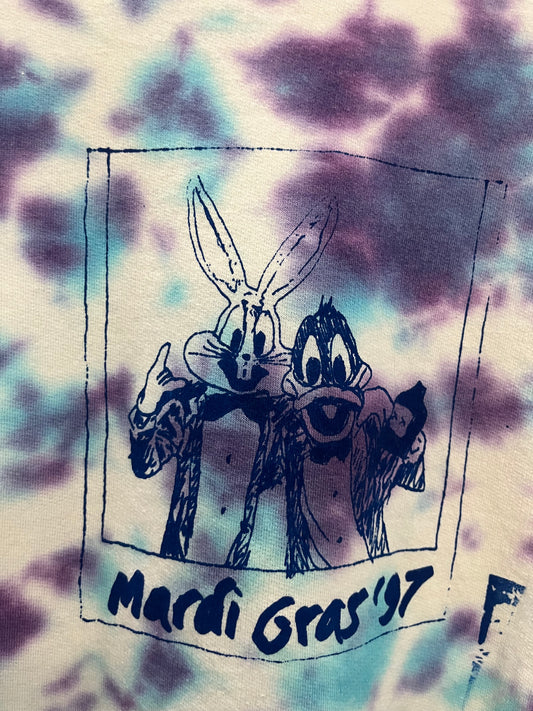 Hasbeenz Mardi Gras Custom Dyed Crewneck