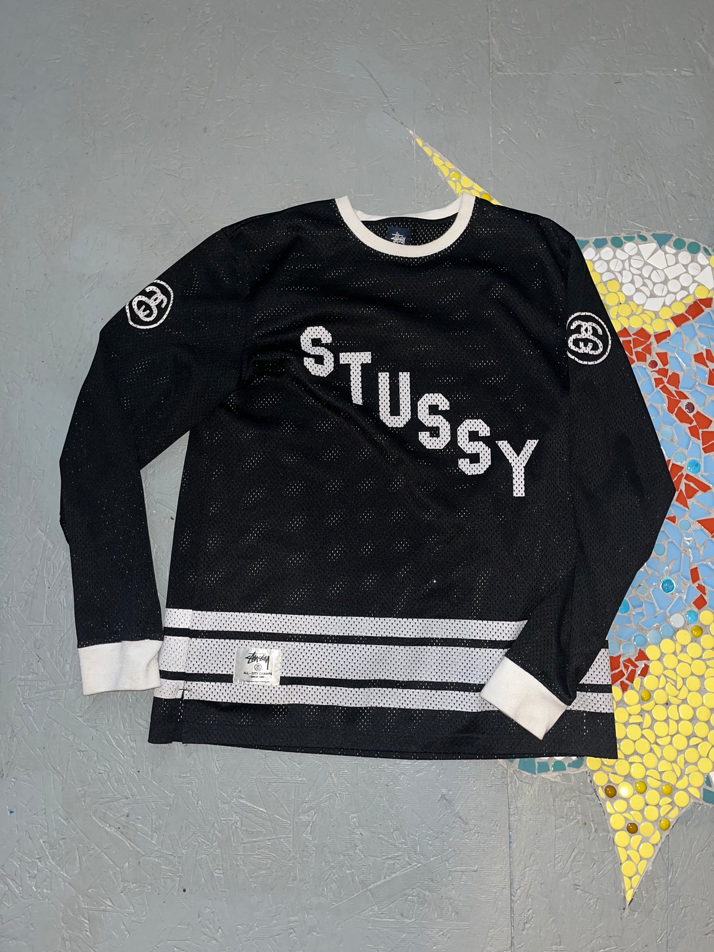 Vintage Stussy L/S Mesh Jersey