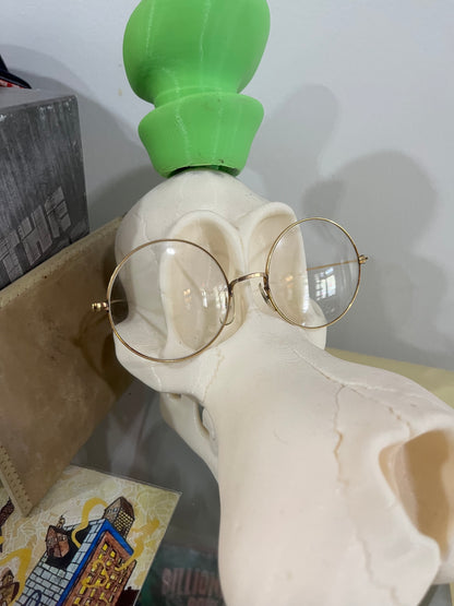 Vintage gold plated round wire frame glasses